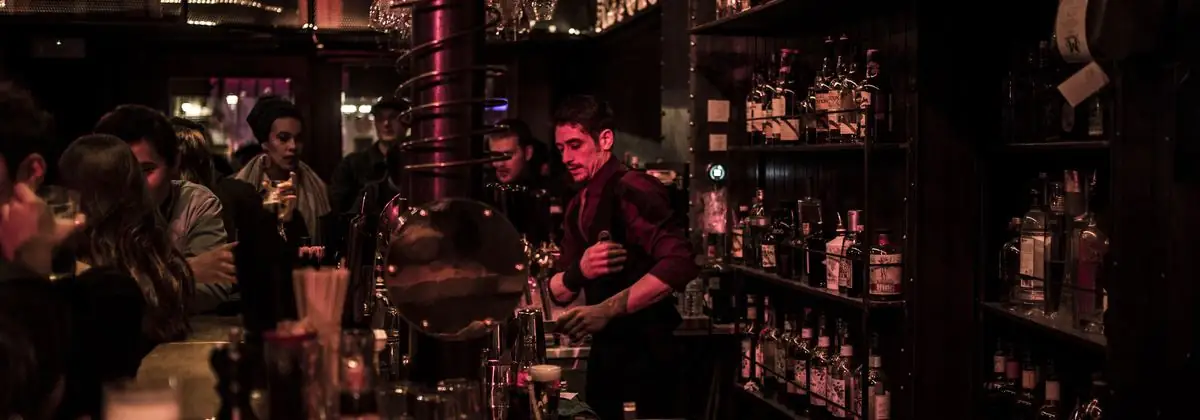 A signature cocktail at La Machine